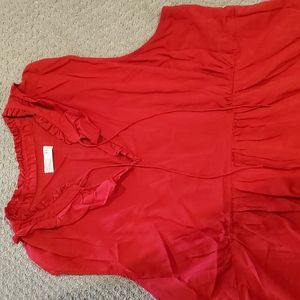 Beautiful red plus size ladies blouse sz XXL